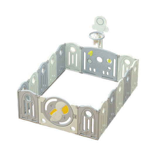 Kids Astronaut Playpen - W/ Basketball Hoop - 16 pcs - Marah Kids