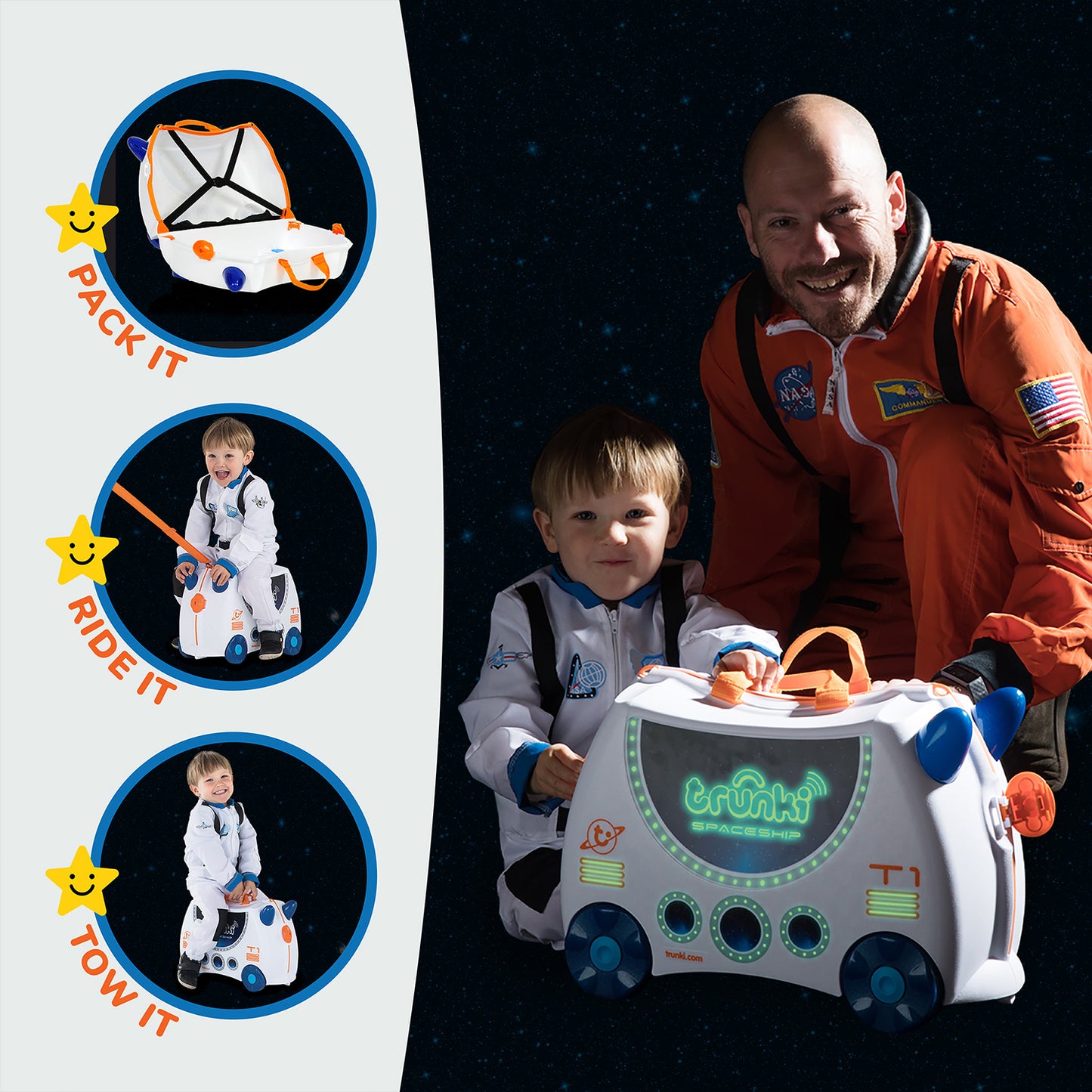Trunki Ride-On Suitcase Skye Spaceship | 3–4 Years