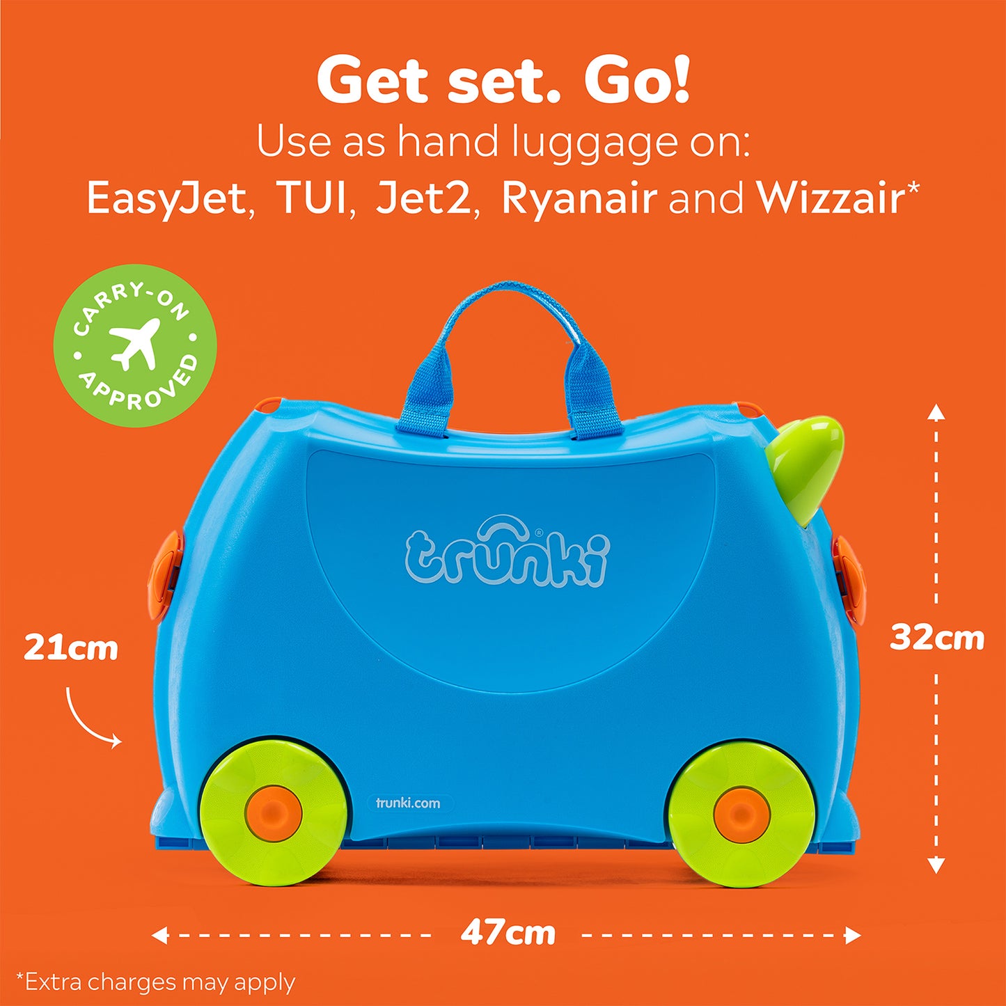 Trunki Children’s Ride-On Suitcase and Kid's Hand Luggage | Unicorn Gifts for 3-4 Year Old Girls : Una Unicorn (Teal)