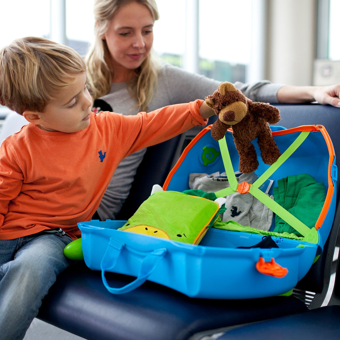 Trunki Children’s Ride-On Suitcase and Kid's Hand Luggage | Unicorn Gifts for 3-4 Year Old Girls : Una Unicorn (Teal)