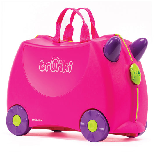 Trunki Ride-On Suitcase for Kids | Pink Trixie, Ideal Gift Age 3