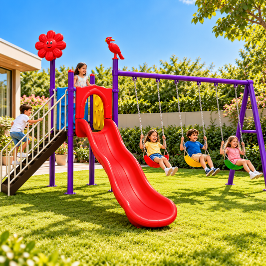 Toyemporium Compact Swing & Slide Playground