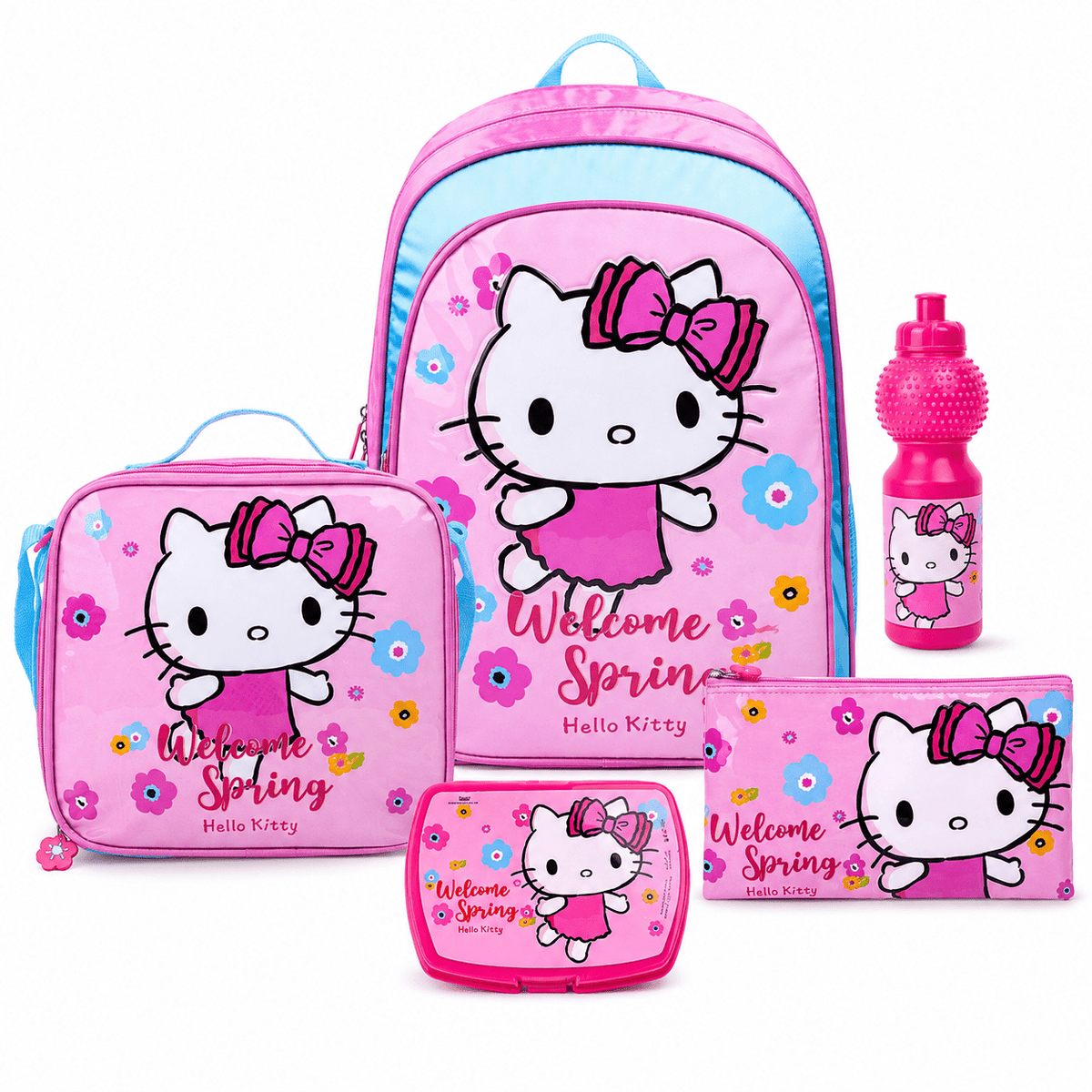 Sanrio Hello Kitty Welcom Spring 5In1 Backpack Set 16 - Marah Kids