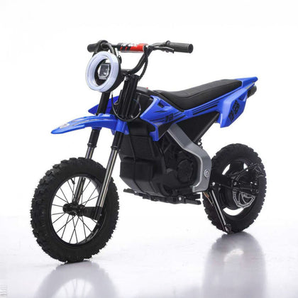 Top Gear TG 580 | 36V Electric Dirt Bike for Kids – 500W Motor, Air Wheels, Disc Brake, Bluetooth & Key Start - Blue - Marah Kids