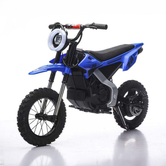 Top Gear TG 580 | 36V Electric Dirt Bike for Kids – 500W Motor, Air Wheels, Disc Brake, Bluetooth & Key Start - Blue - Marah Kids