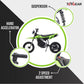 Top Gear TG 580 | 36V Electric Dirt Bike for Kids – 500W Motor, Air Wheels, Disc Brake, Bluetooth & Key Start - Green - Marah Kids