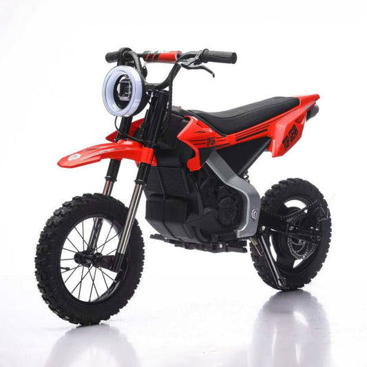 Top Gear TG 580 | 36V Electric Dirt Bike for Kids – 500W Motor, Air Wheels, Disc Brake, Bluetooth & Key Start - Red - Marah Kids