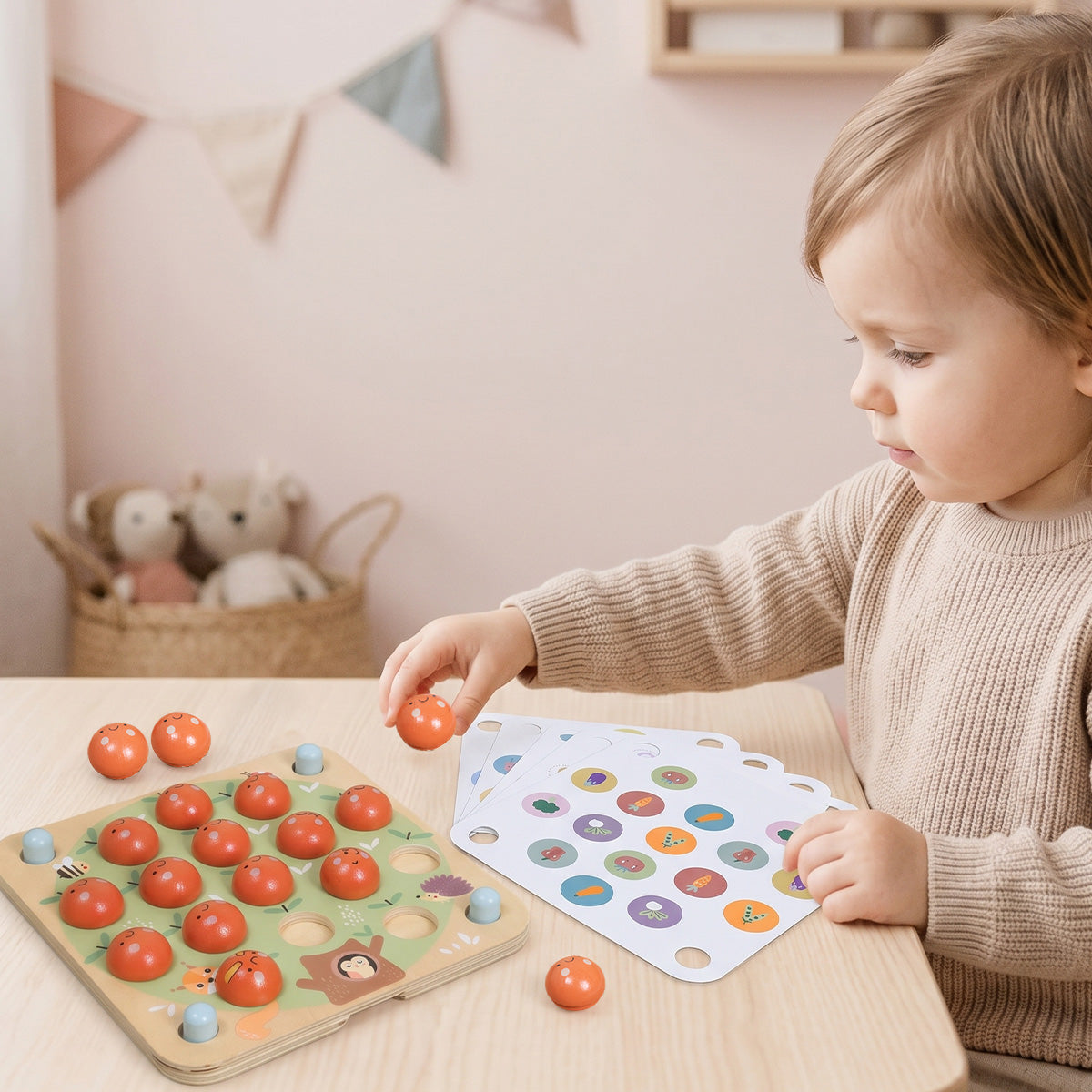 Tooky Toys Memory Game - Apple wooden skill-building toy - view 4 | Marah Kids