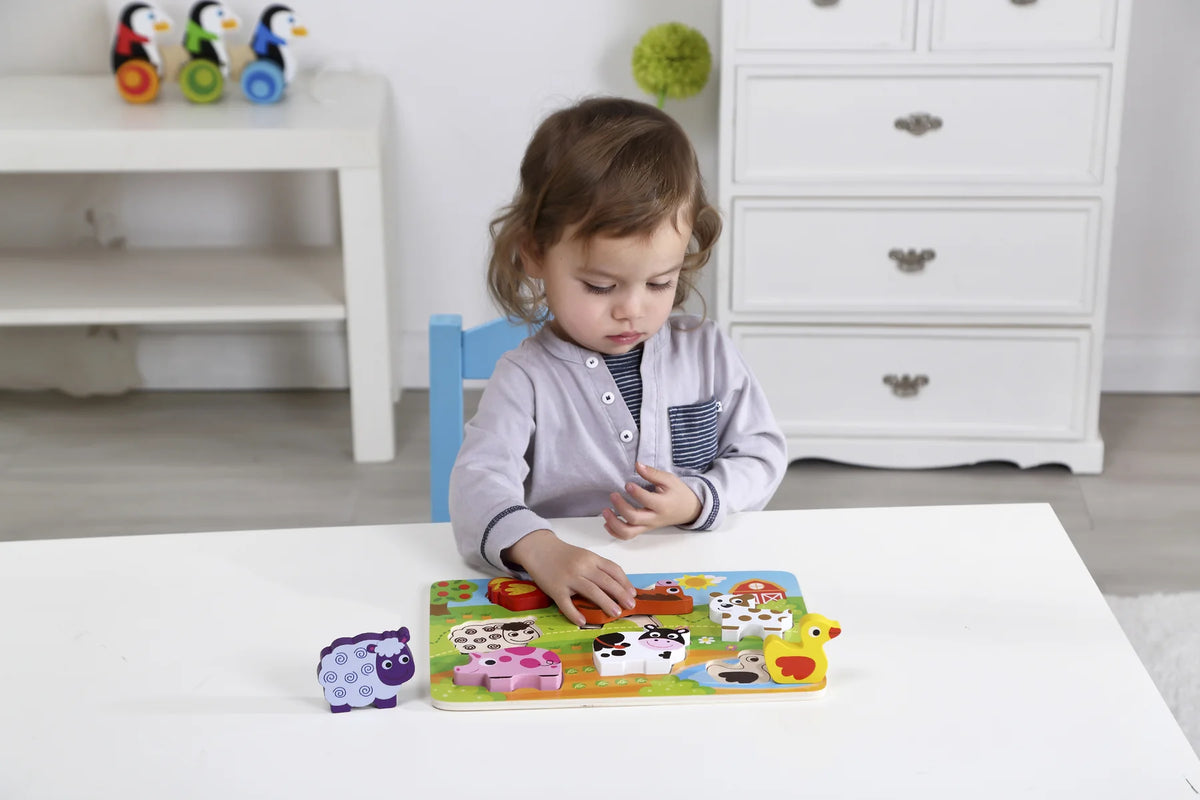 TOOKY TOY Chunky Puzzle - Farm - Marah Kids
