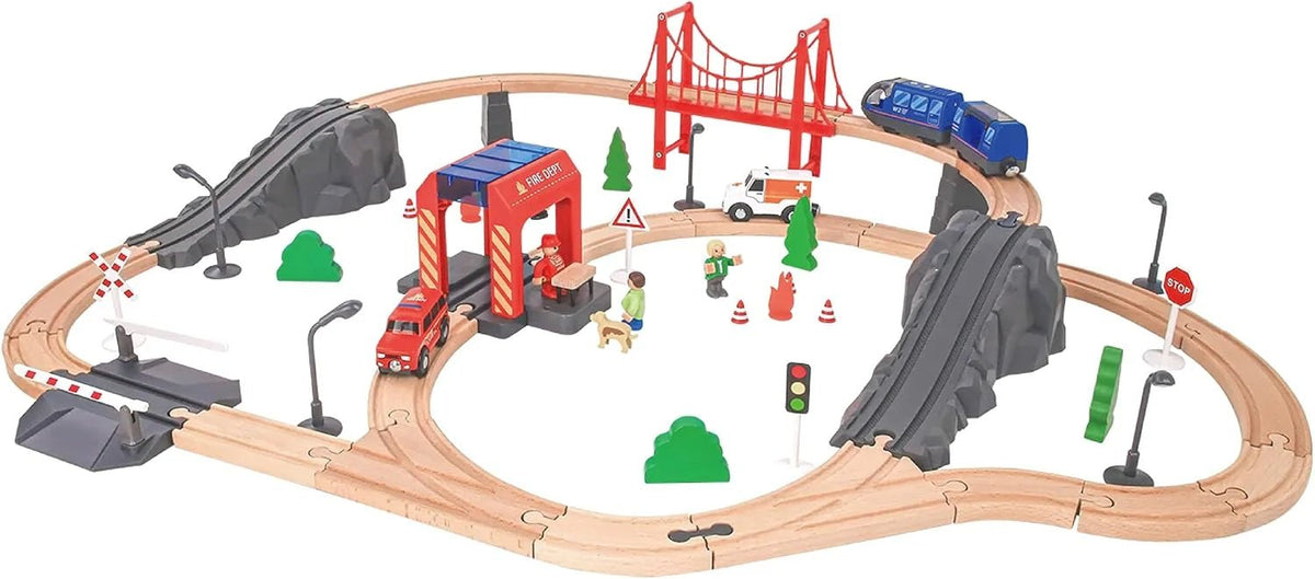 TOOKY TOY Fire Rescue Train Set - Large - Marah Kids
