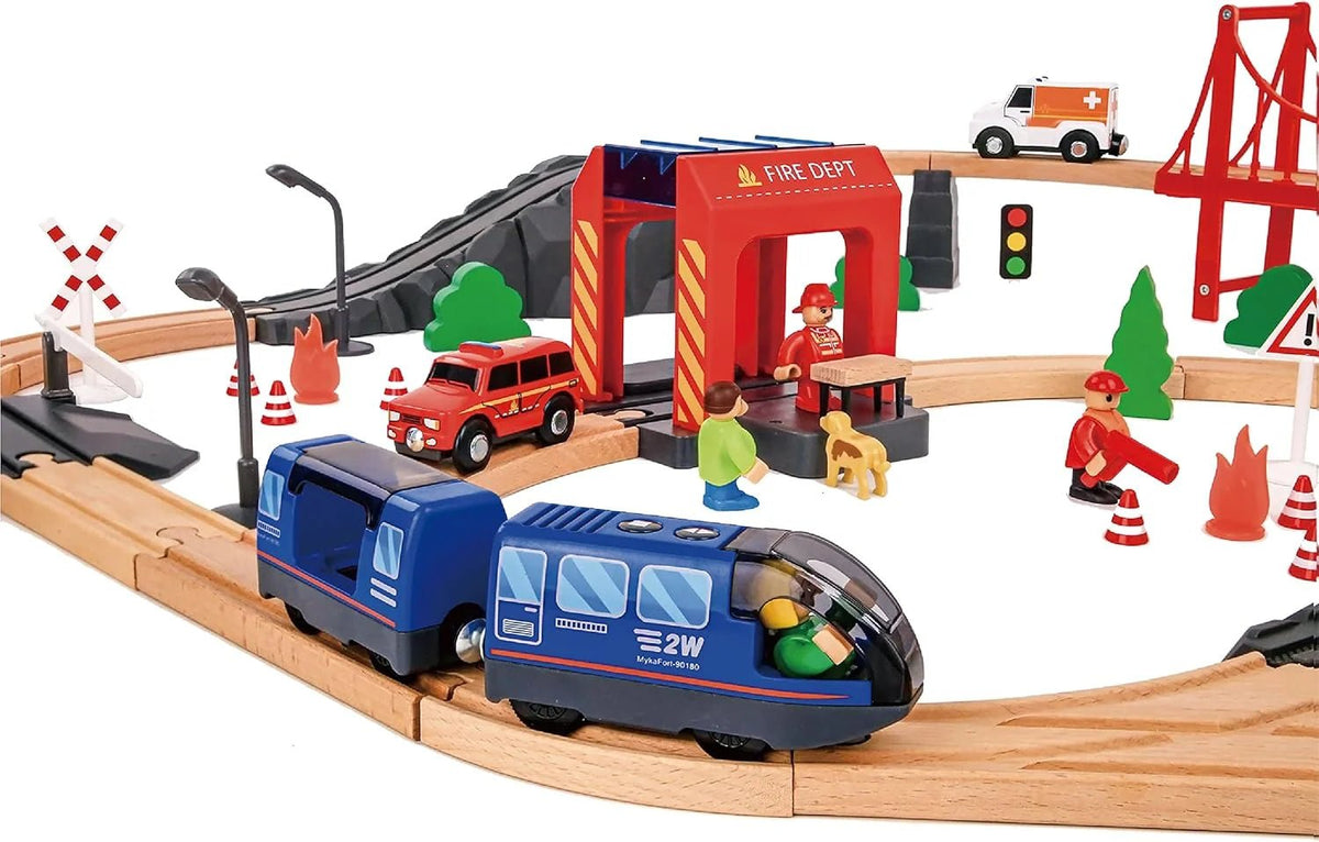 TOOKY TOY Fire Rescue Train Set - Large - Marah Kids