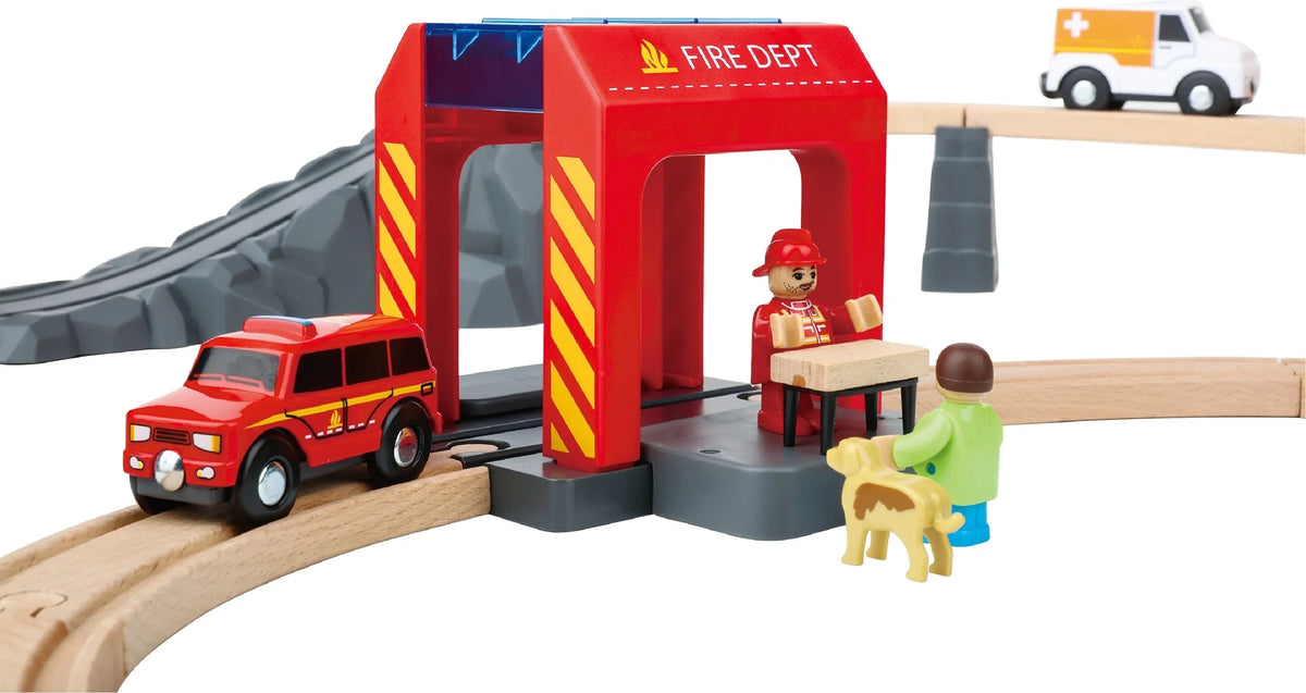TOOKY TOY Fire Rescue Train Set - Large - Marah Kids
