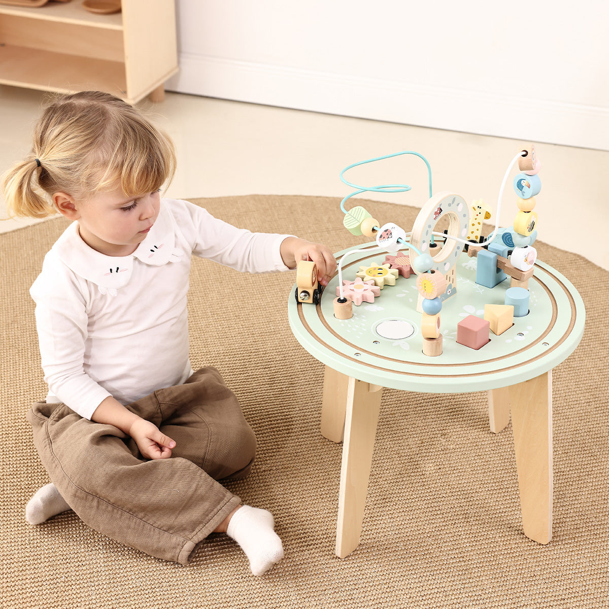 Tooky Toys Activity Table baby wooden activity toy - view 2 | Marah Kids