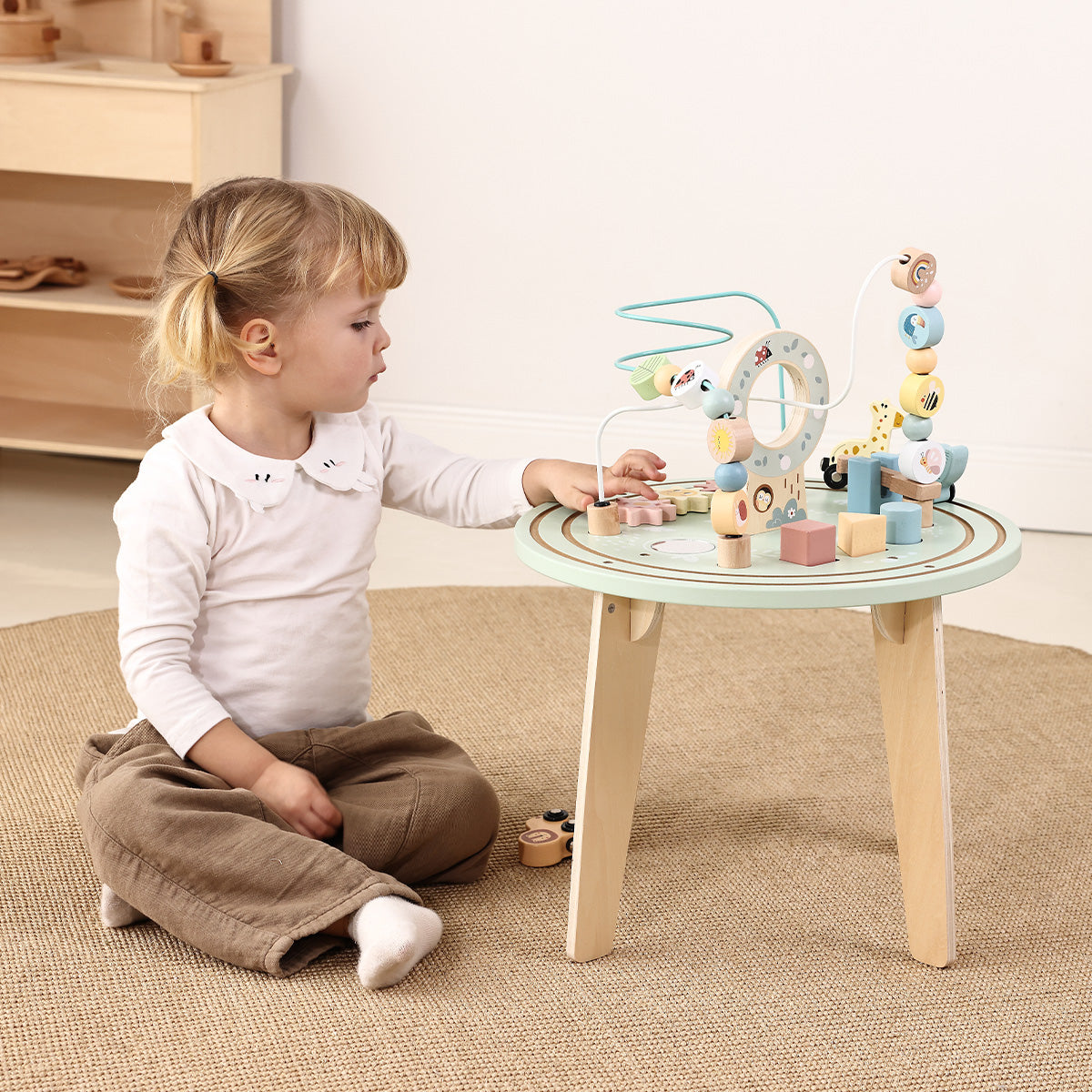 Tooky Toys Activity Table early learning wooden toy - view 3 | Marah Kids