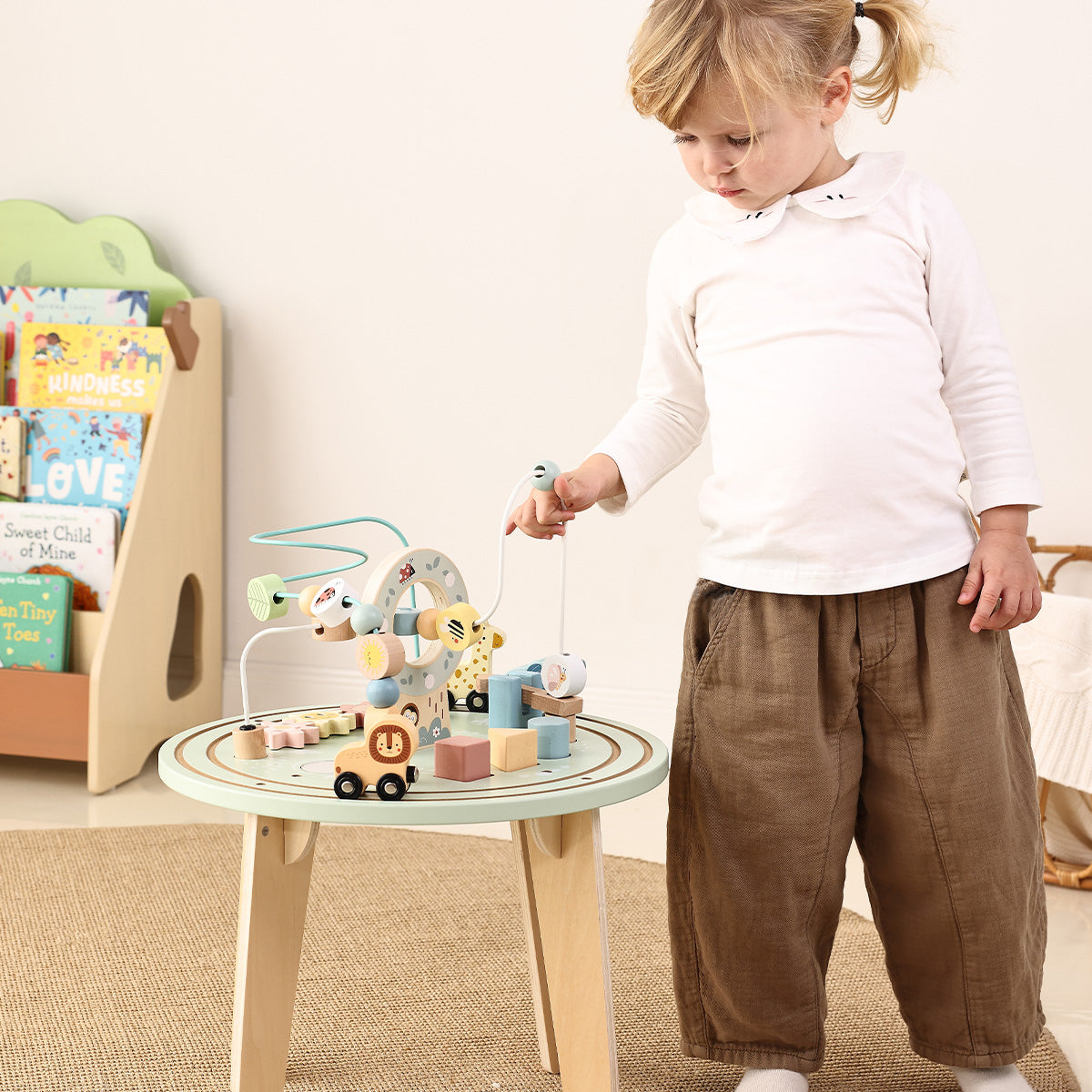 Tooky Toys Activity Table wooden toy for toddlers - view 4 | Marah Kids