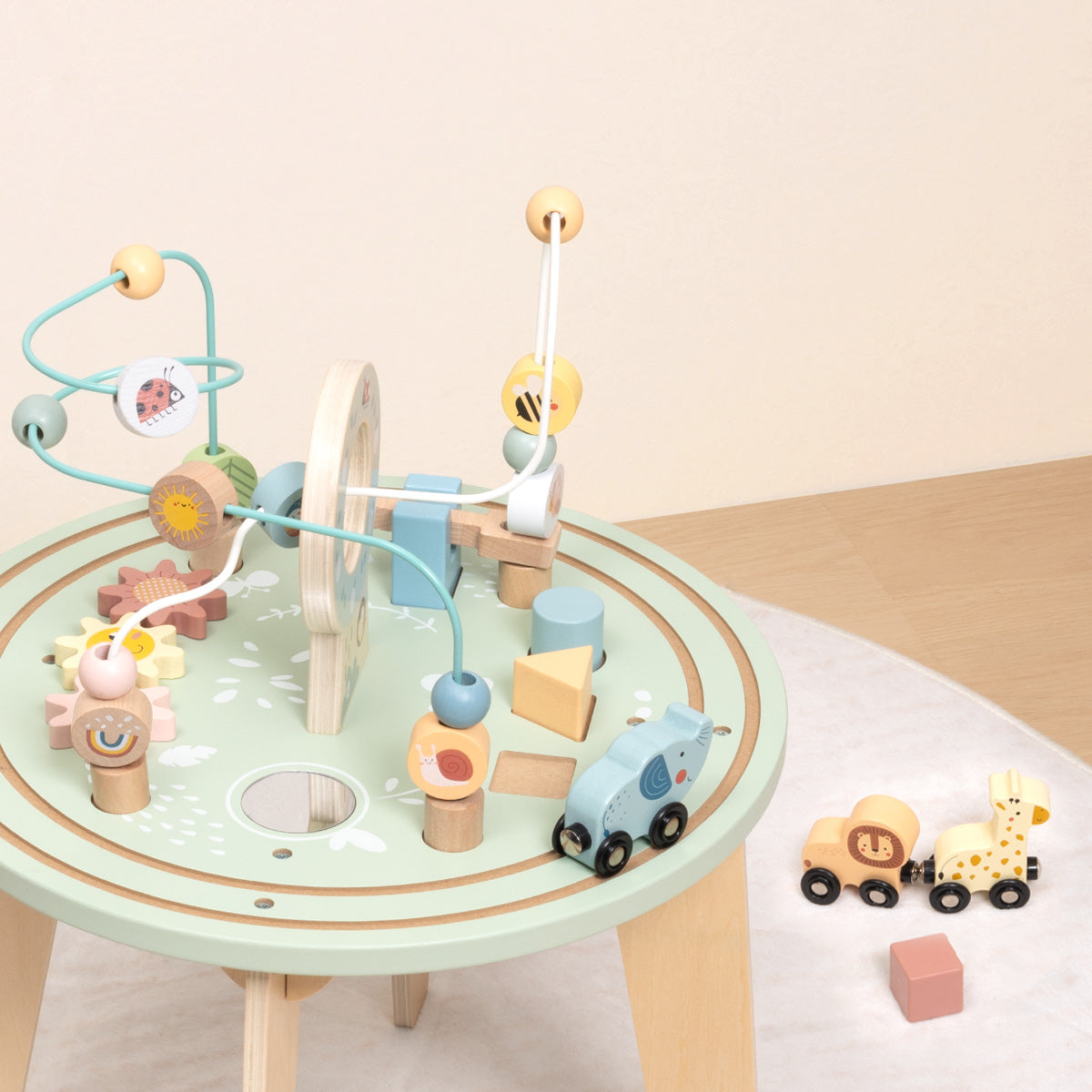 Tooky Toys Activity Table early learning wooden toy - view 7 | Marah Kids