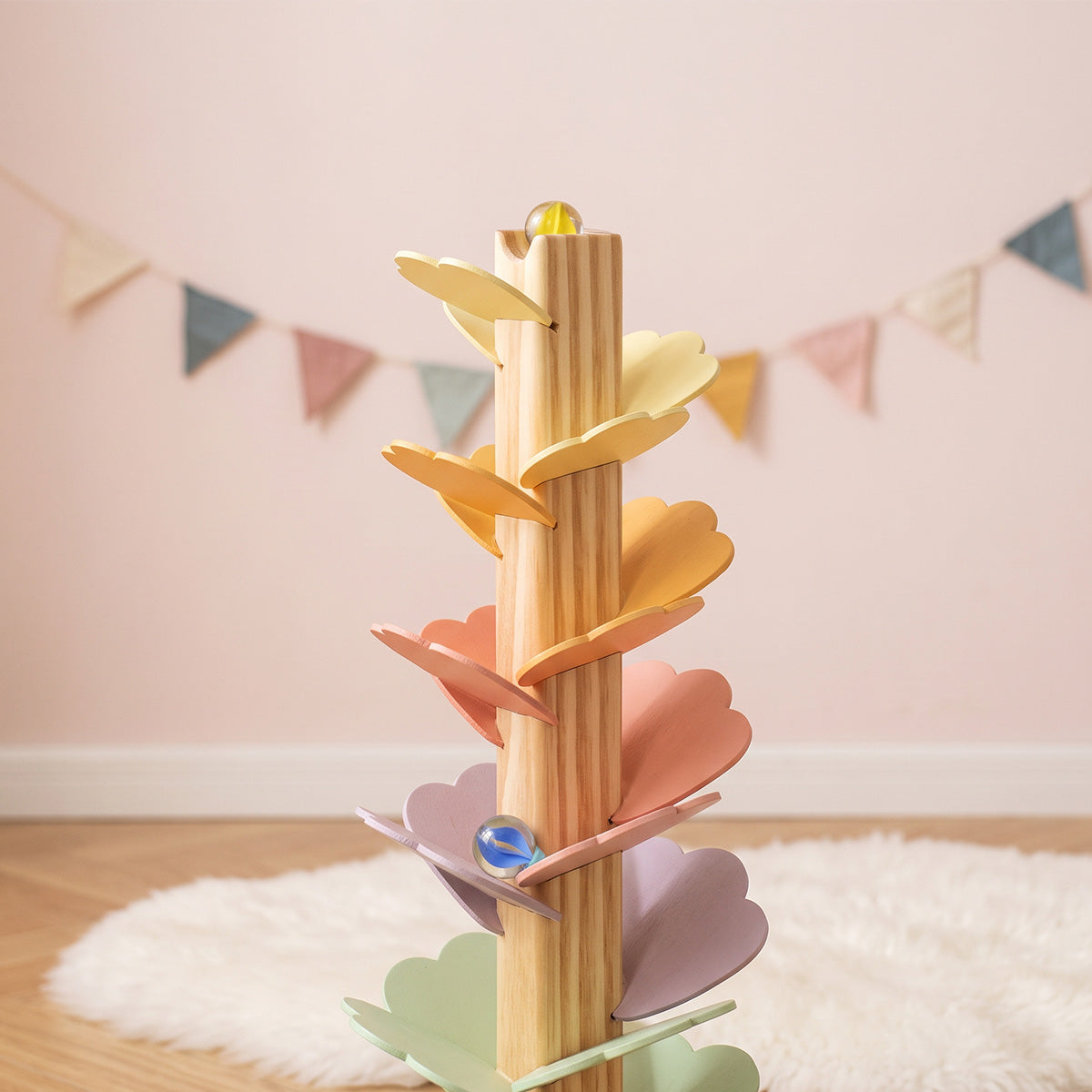 Tooky Toys Ball Track Game wooden skill-building toy - view 4 | Marah Kids