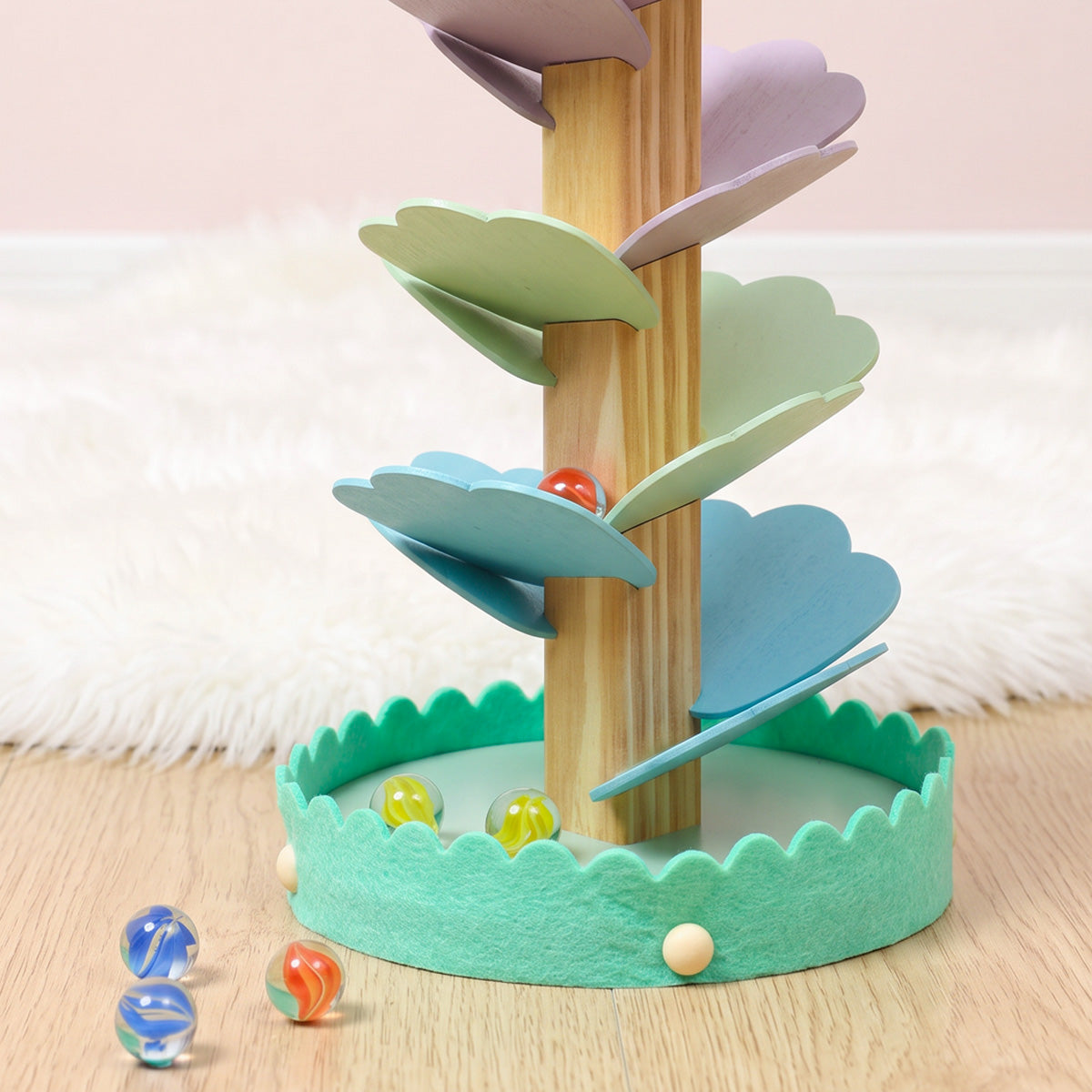 Tooky Toys Ball Track Game educational wooden toy - view 5 | Marah Kids