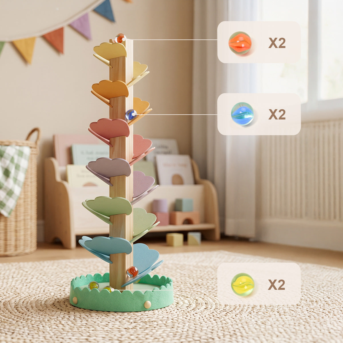 Tooky Toys Ball Track Game learning and development toy - view 7 | Marah Kids