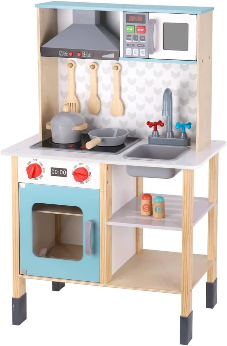 Tooky Toys Kitchen Set wooden play kitchen toy for ages 3+ | Marah Kids UAE