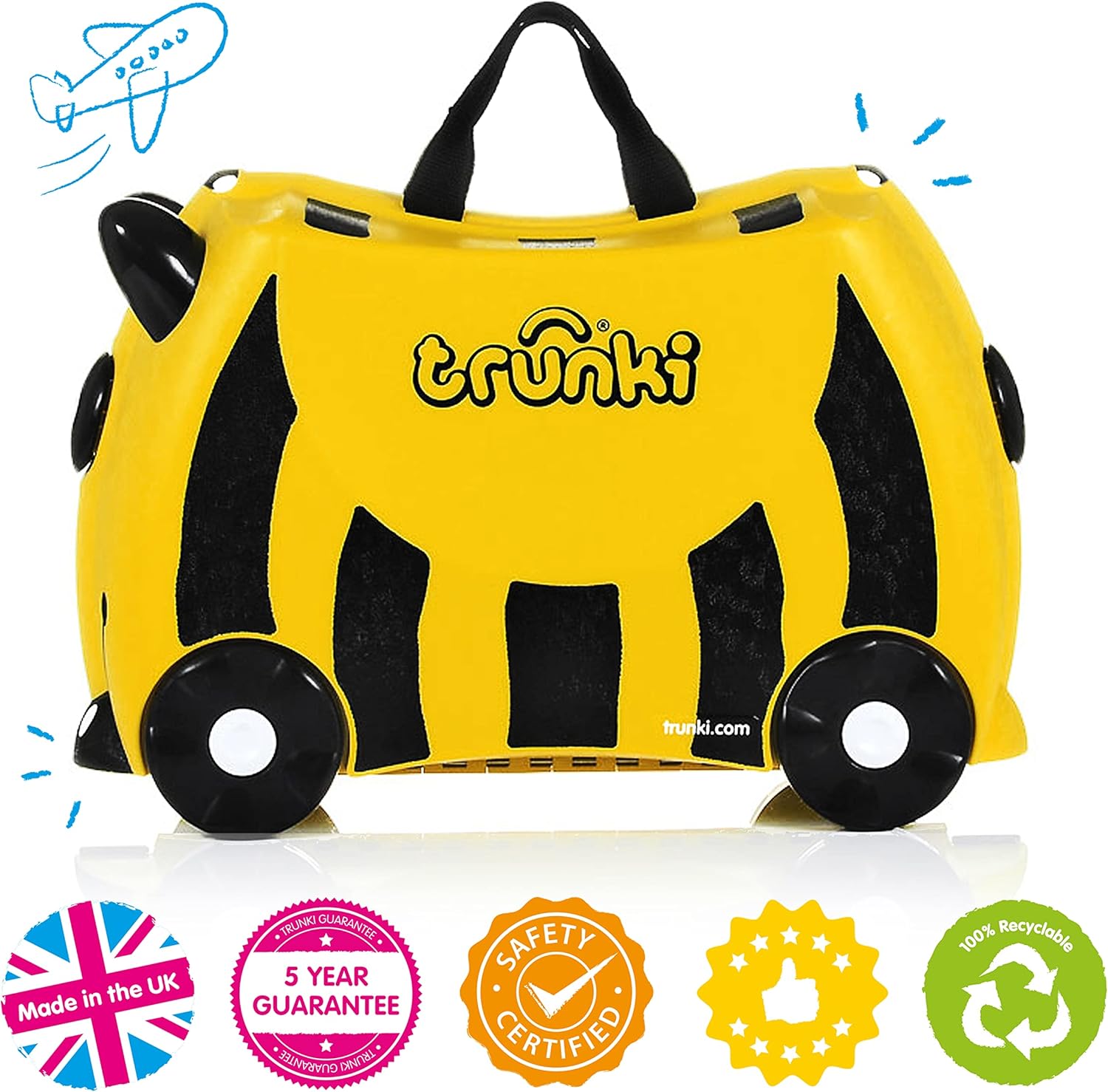 Trunki Ride - On Kids Suitcase | Carry - On Luggage, Ages 3+ - Marah Kids
