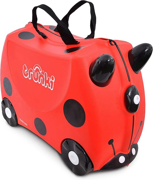 Trunki Ride-On Suitcase & Hand Luggage | Harley Ladybug Red