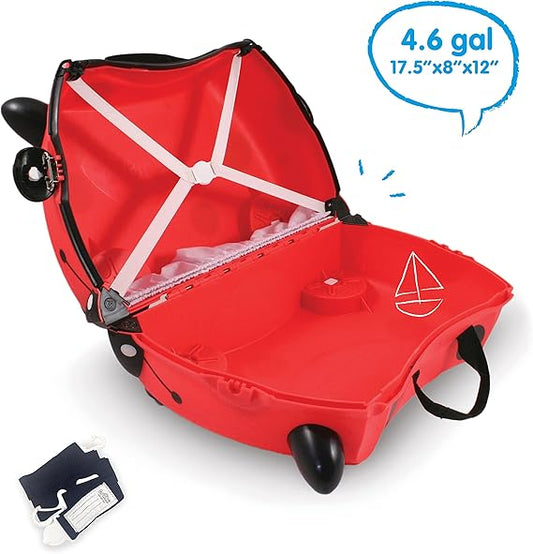 Trunki Ride-On Suitcase & Hand Luggage | Harley Ladybug Red