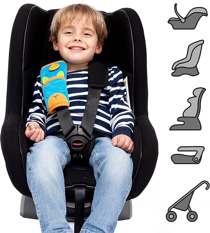 Trunki Seat Belt Pads - Blue: Comfy Kids Seatbelt Cover for Car & Pram