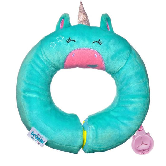 Trunki Kids Travel Neck Pillow & Chin Support, Una Unicorn - Turquoise