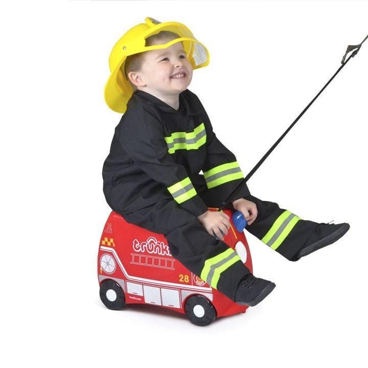 Trunki Ride-On Suitcase - Frank Fire Engine: Fun Gift for 3-Year-Old Boys