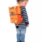 Trunki Toddler Backpack - Tipu Tiger: High Visibility Pre-School Rucksack, Orange