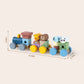 Tooky Toys Stacking Train - Animals wooden toddler toy - view 5 | Marah Kids