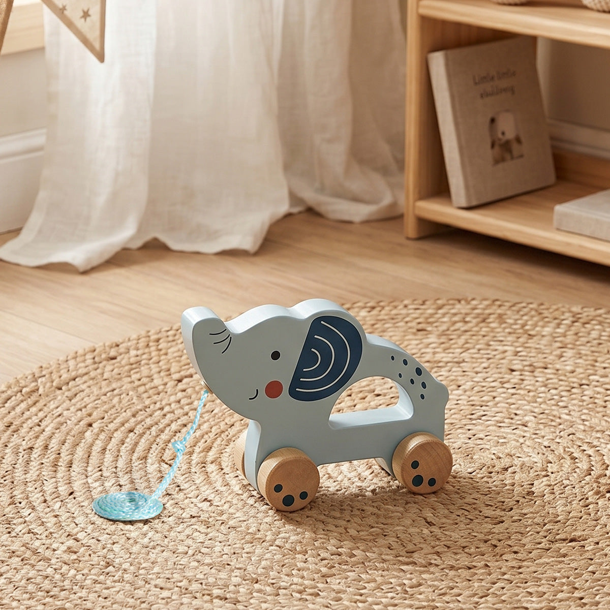 Tooky Toys Pull Along - Elephant wooden toy for toddlers - view 4 | Marah Kids