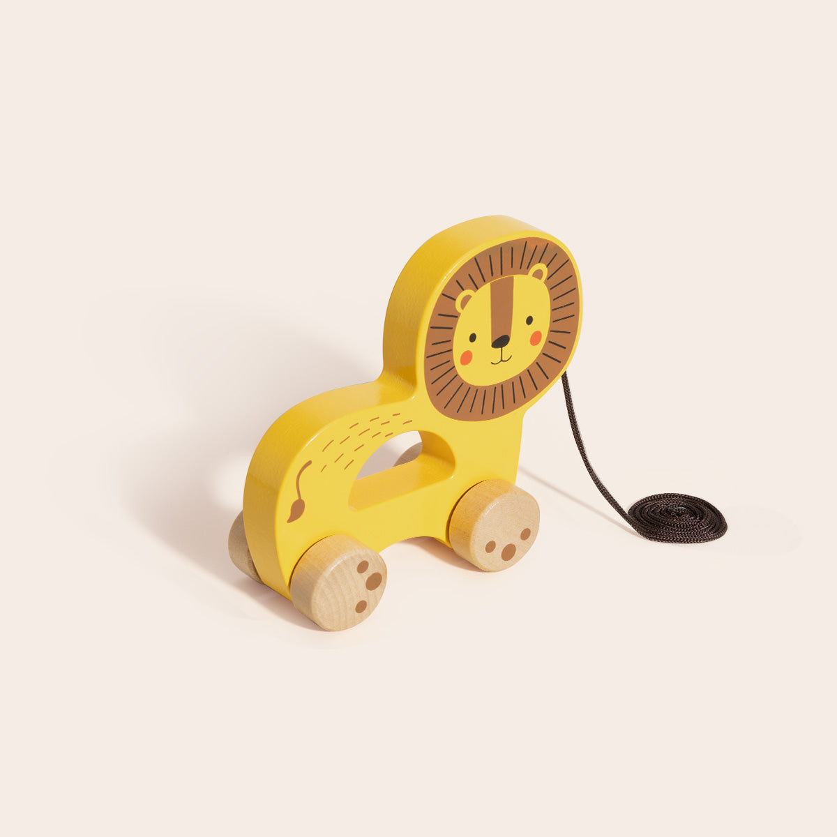 Tooky Toys Pull Along - Lion early learning wooden toy - view 7 | Marah Kids