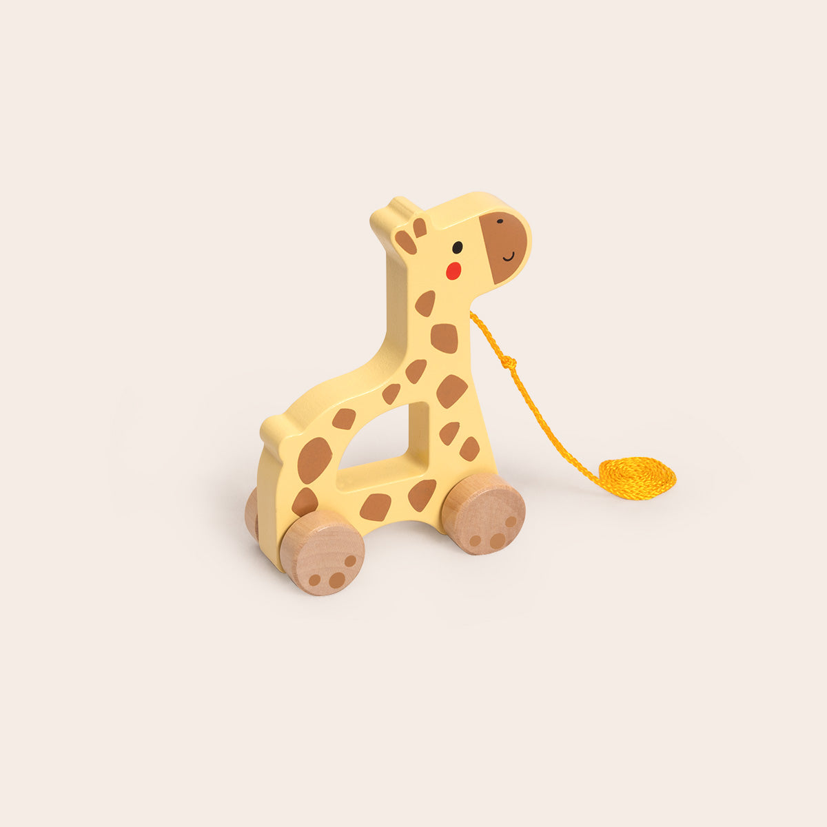 Tooky Toys Pull Along - Giraffe baby wooden activity toy - view 6 | Marah Kids