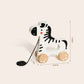 Tooky Toys Pull Along - Zebra early learning wooden toy - view 3 | Marah Kids