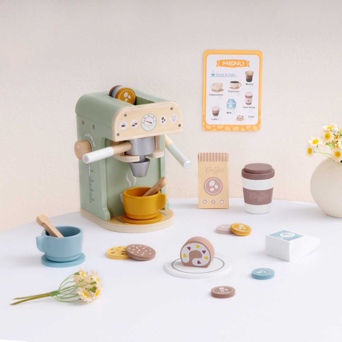 Tooky Toys Coffee Shop pretend play kitchen set - view 6 | Marah Kids