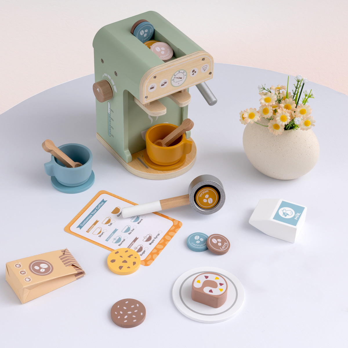 Tooky Toys Coffee Shop kids wooden kitchen toy - view 7 | Marah Kids