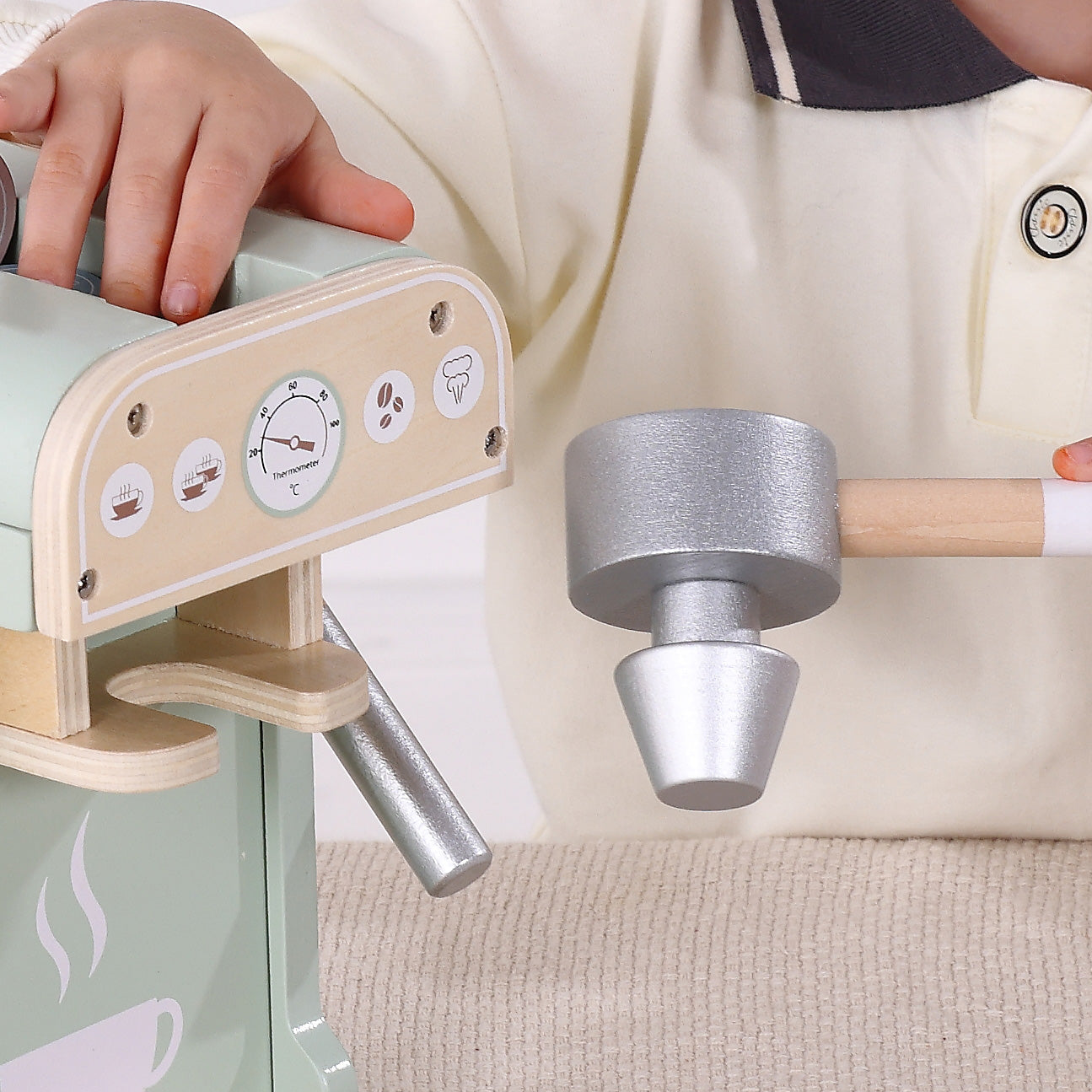 Tooky Toys Coffee Shop kids wooden kitchen toy - view 3 | Marah Kids