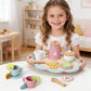 Tooky Toys Afternoon Tea Set kids wooden kitchen toy - view 3 | Marah Kids
