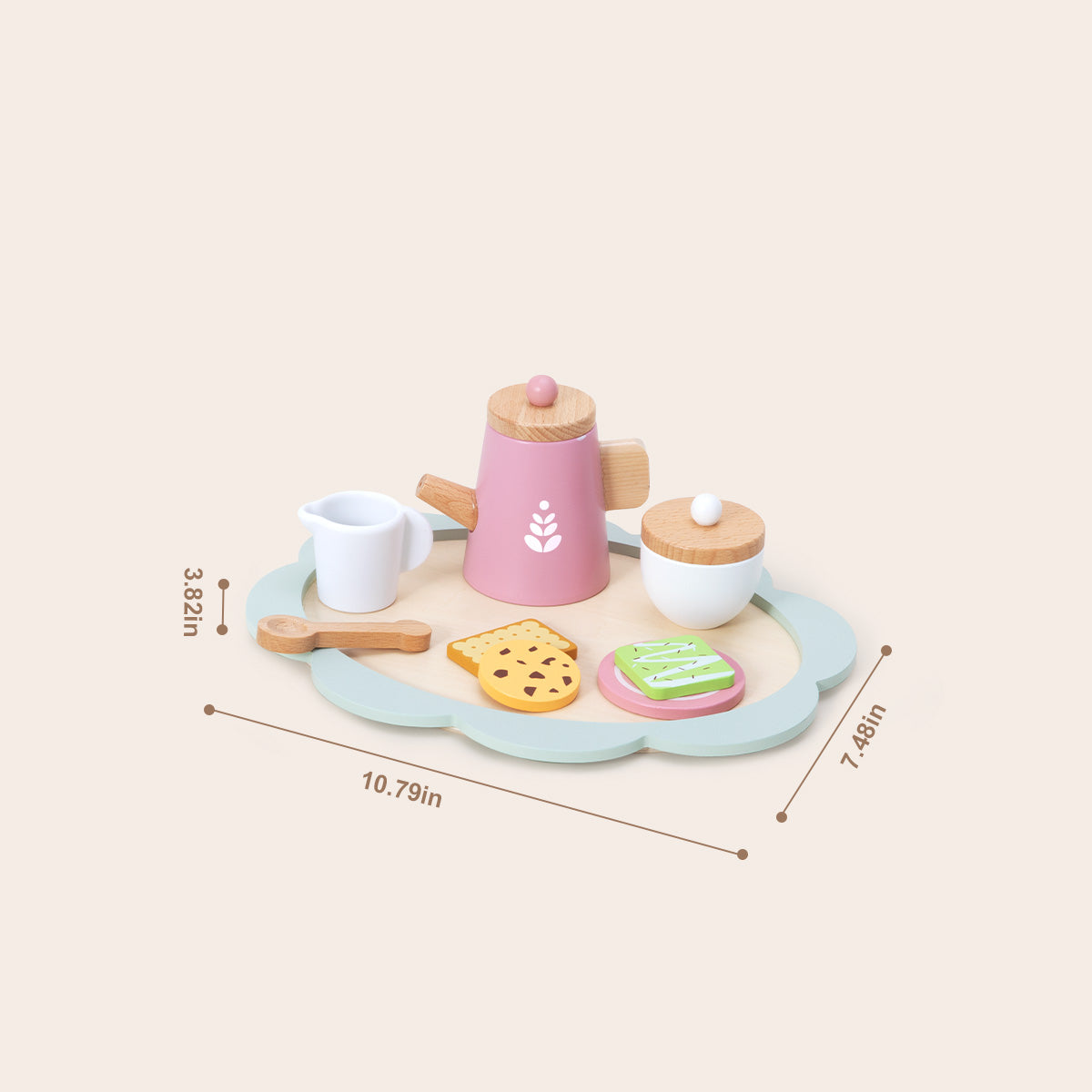 Tooky Toys Afternoon Tea Set wooden role play toy - view 4 | Marah Kids