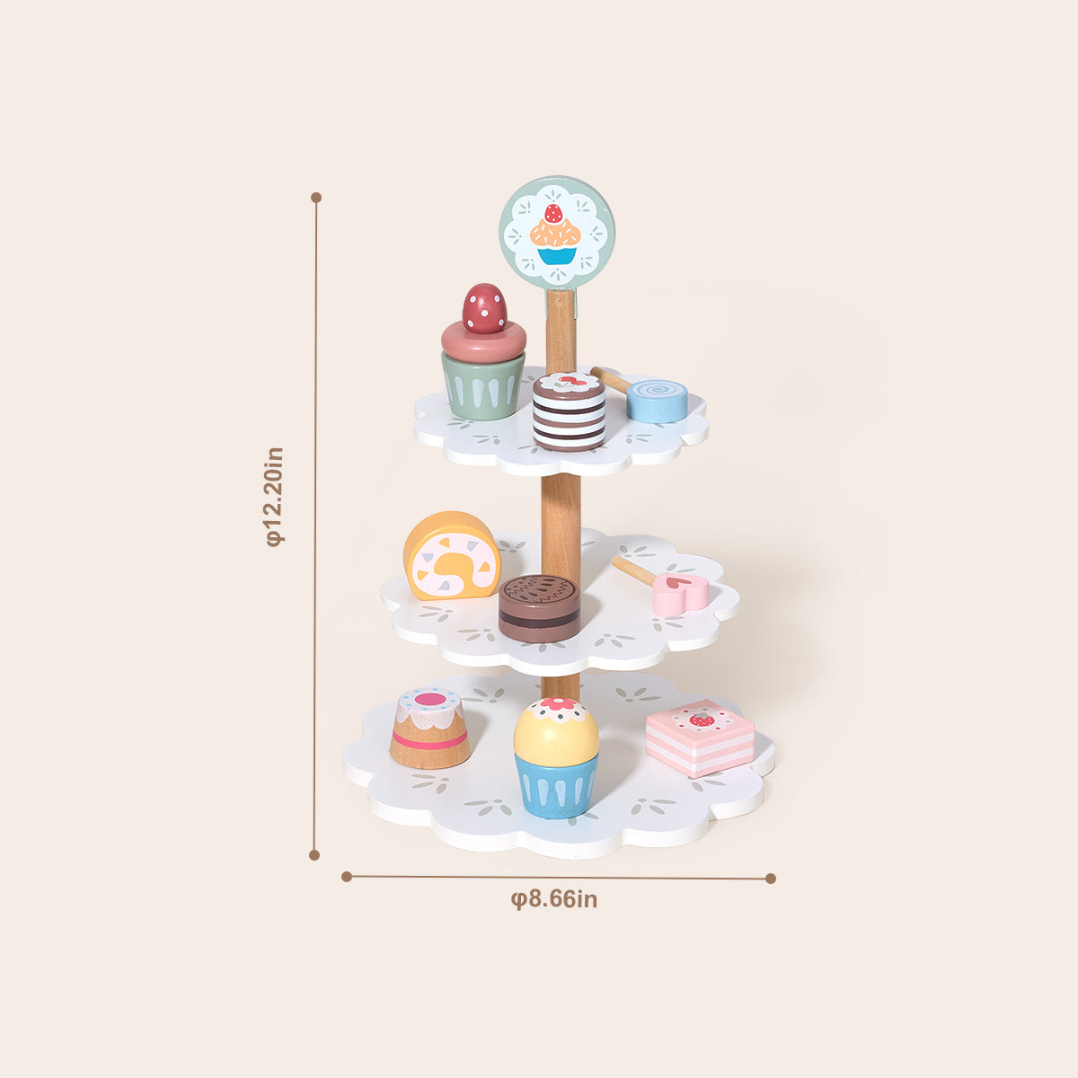 Tooky Toys Dessert Stand pretend play kitchen set - view 2 | Marah Kids