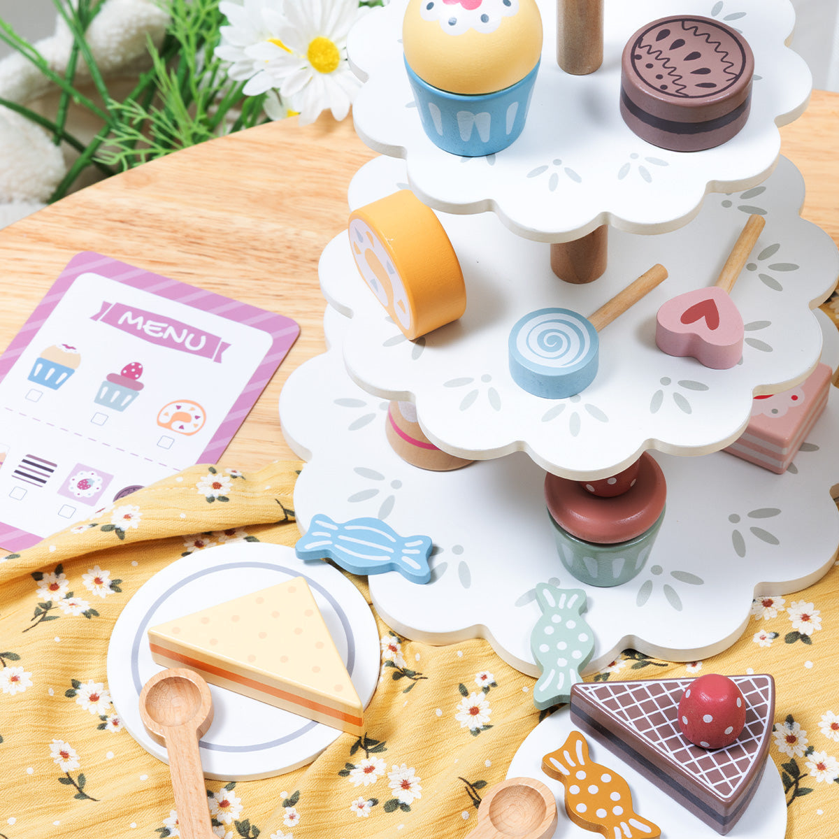 Tooky Toys Dessert Stand pretend play kitchen set - view 6 | Marah Kids
