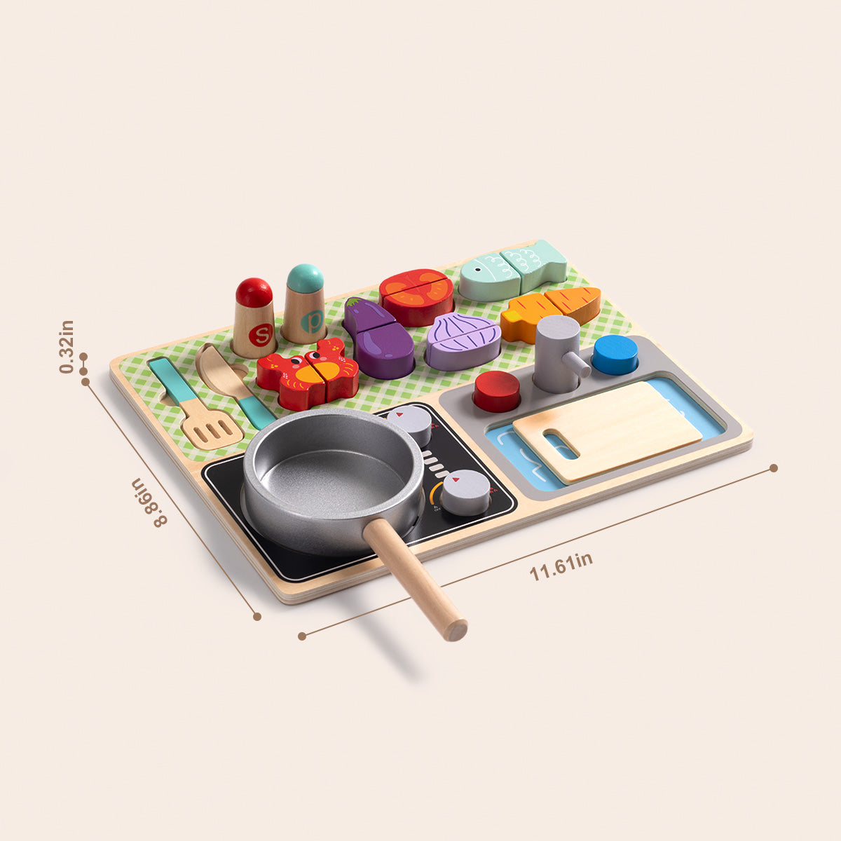 Tooky Toys Kitchen Playset pretend play kitchen set - view 2 | Marah Kids