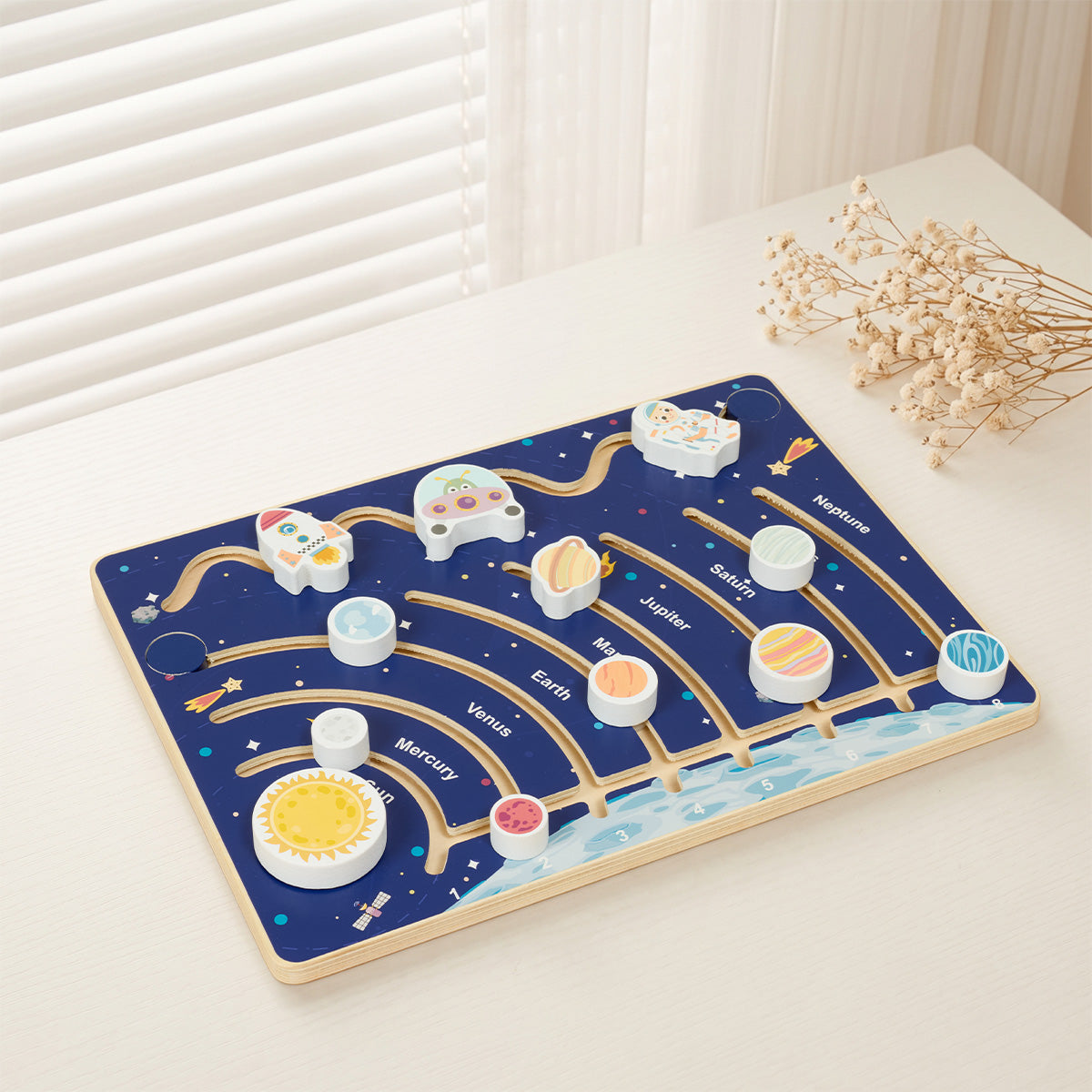Tooky Toys Space Maze educational wooden toy - view 5 | Marah Kids