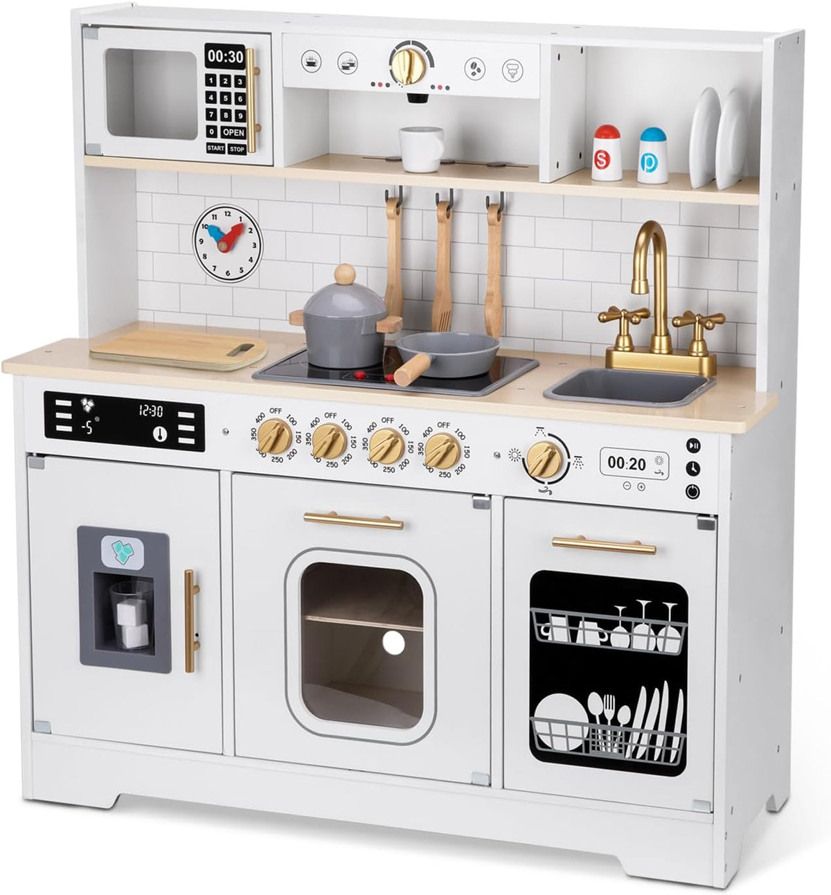 Tooky Toys Kids Kitchen Playset wooden play kitchen toy for ages 3+ | Marah Kids UAE