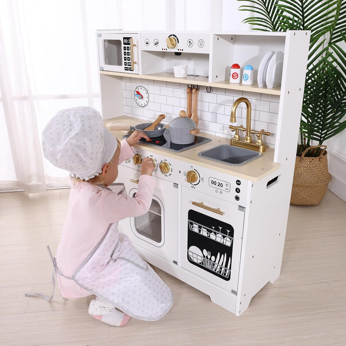Tooky Toys Kids Kitchen Playset pretend play kitchen set - view 2 | Marah Kids