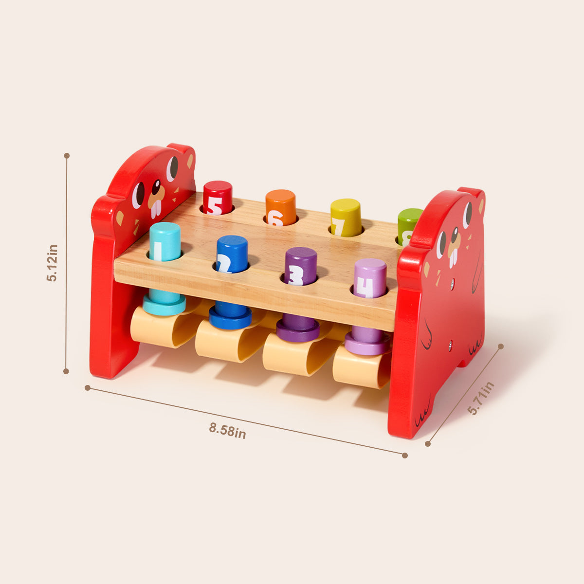 Tooky Toys Whack-a-Mole learning and development toy - view 3 | Marah Kids