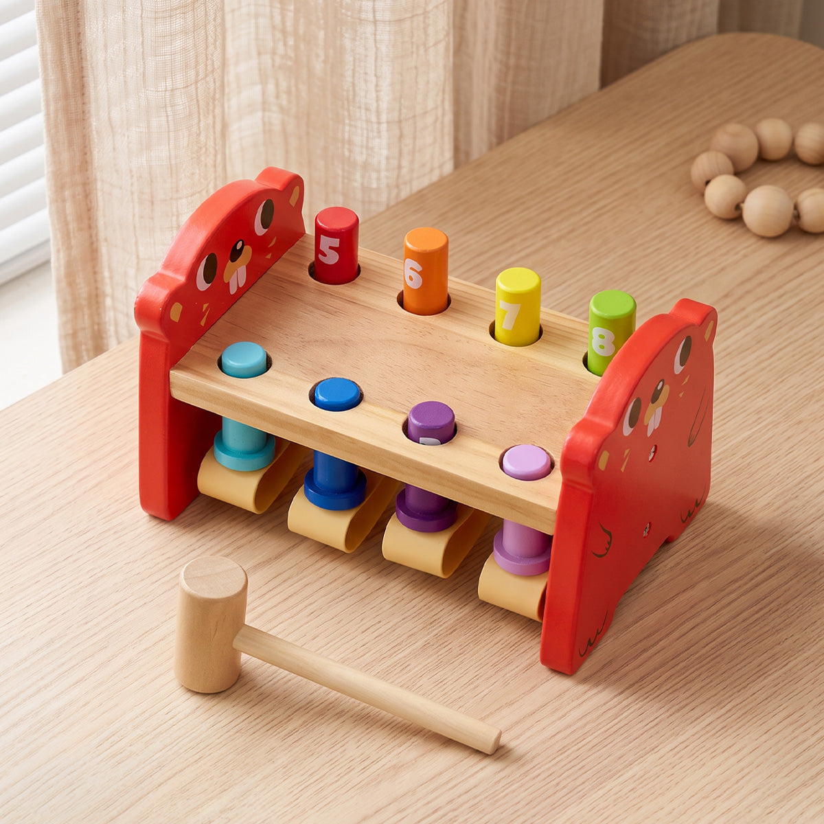 Tooky Toys Whack-a-Mole wooden activity toy - view 6 | Marah Kids