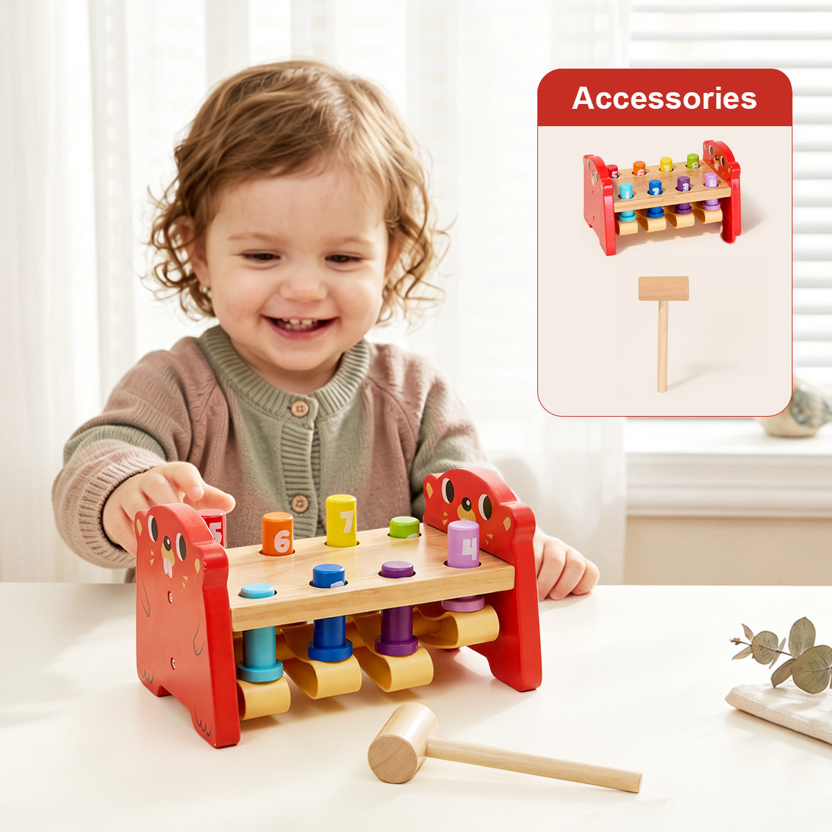 Tooky Toys Whack-a-Mole learning and development toy - view 7 | Marah Kids